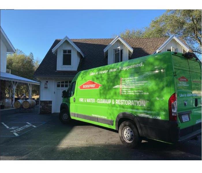 SERVPRO van parked outside of a winery in Angels Camp, CA