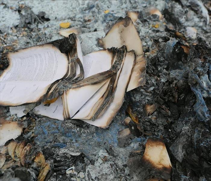 burned book from a fire